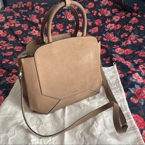 Aritzia Auxiliary suede leather purse satchel bag